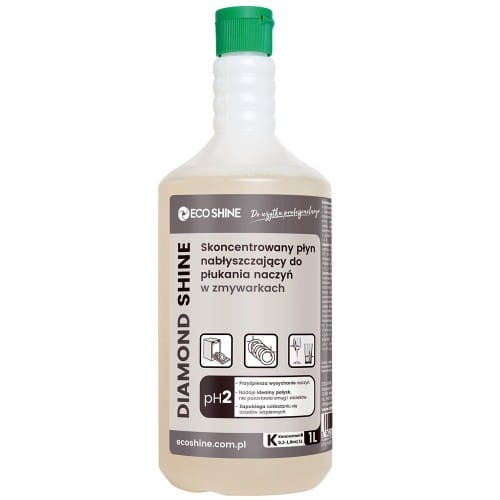 Eco Shine Diamond Shine - Płyn nabłyszczający, płuczący do zmywarki 1L