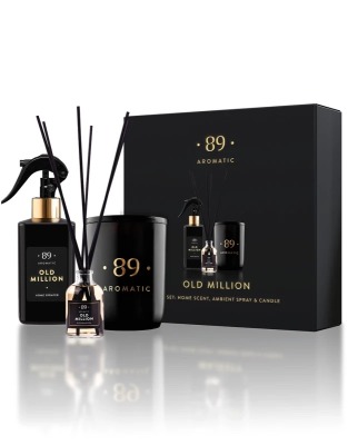 Aromatic 89 Old Million - Zapach do Domu, Spray do Pomieszczeń i Świeca Zapachowa