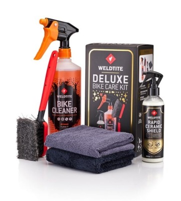 WELDTITE DELUXE BIKE CARE KIT - Zestaw do mycia, pielęgnacji i ochrony roweru szosowego, gravel